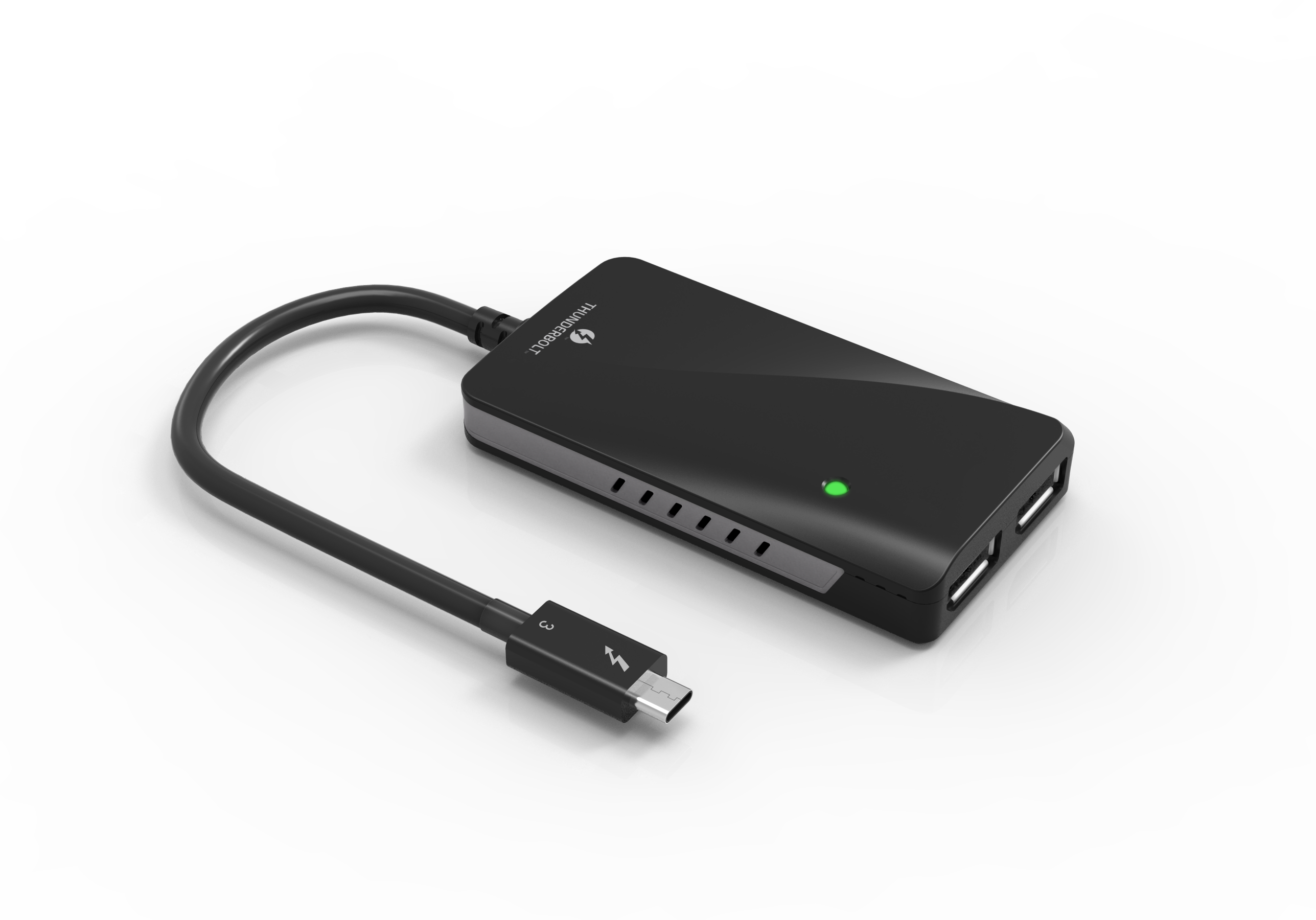 Thunderbolt™ 3 Usb-c To Dual 4k Displayport Adapter - Displayport (2575x1800), Png Download