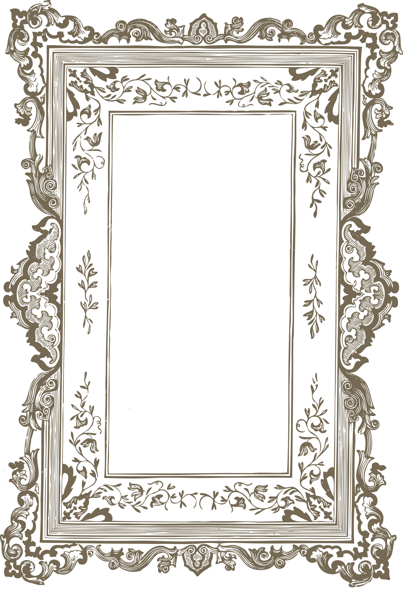 Vintage Ornate Frame - Little Book Of Awe And Wonder (1366x2000), Png Download
