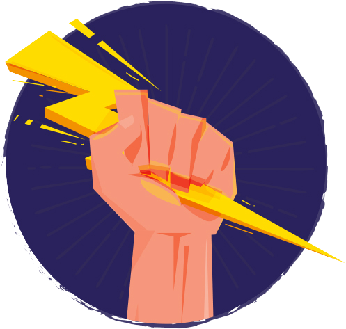 Zeus Thunderbolt Hand Illustration - Lightning Illustration (800x600), Png Download