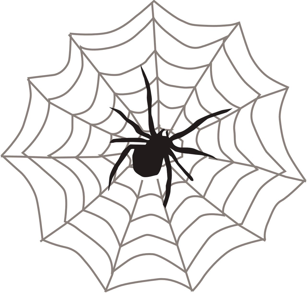 Web Clip Art Transprent Png Free Download - Spider Clipart (1280x1224), Png Download