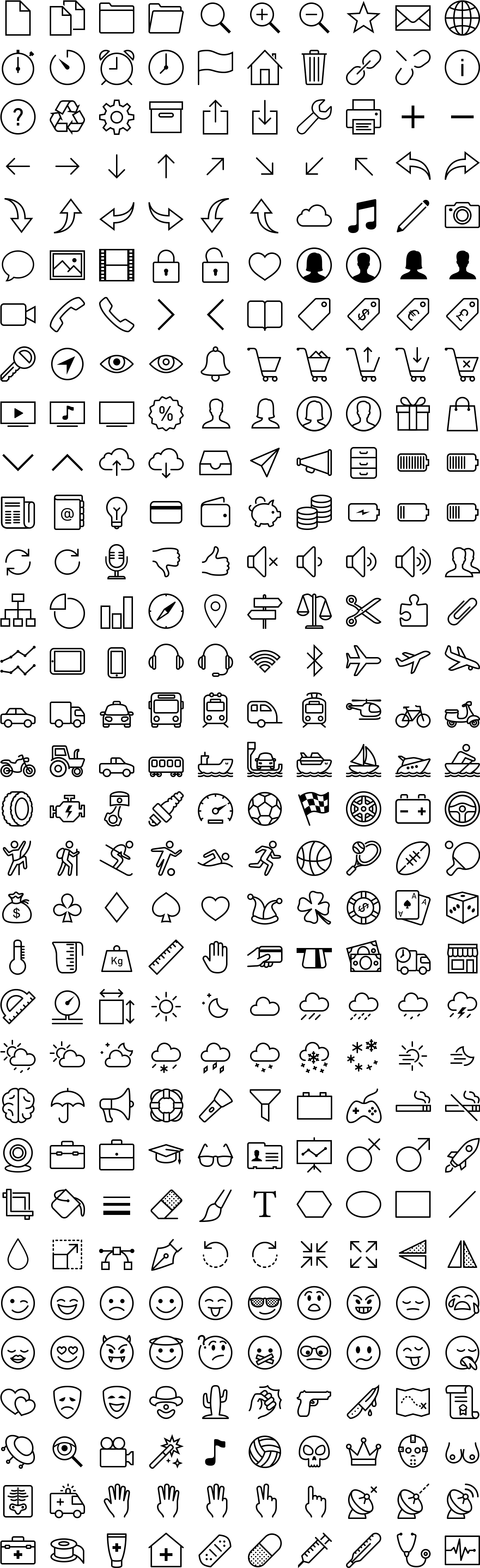 Free Ios 7 Icons In Vector - Ios Icon Png Transparent Background (1360x4520), Png Download