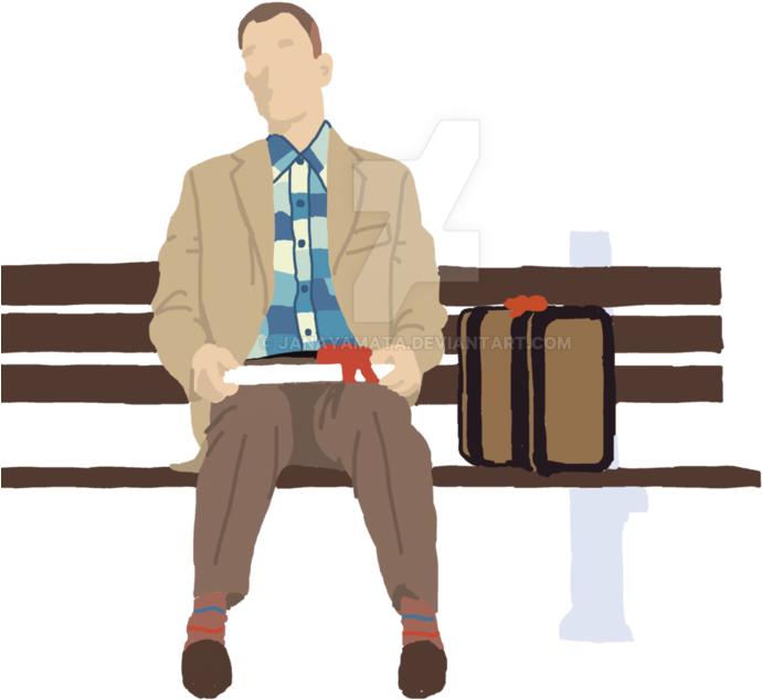 Forrest Gump By Janayamata On Deviantart Clipart Freeuse - Forrest Gump Art (752x1063), Png Download