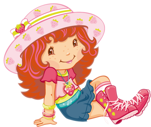 Charlotte Aux Fraises Posant Assise - Strawberry Shortcake Tv Show 2007 (509x428), Png Download