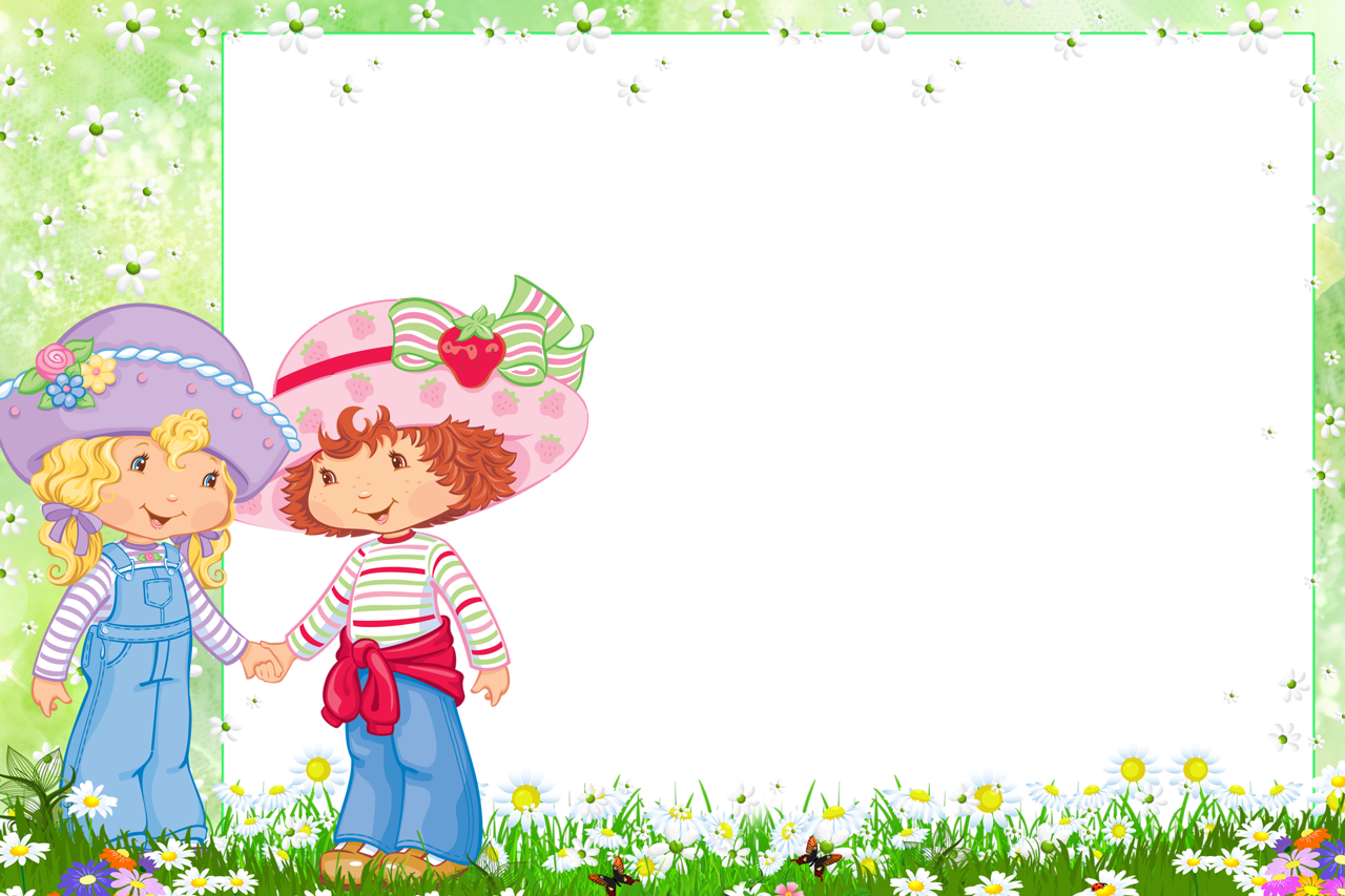 Border Design Strawberry Shortcake (1280x853), Png Download