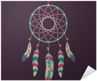 Vector Colorful Illustration Of Dream Catcher Poster - Dreamcatcher (400x400), Png Download