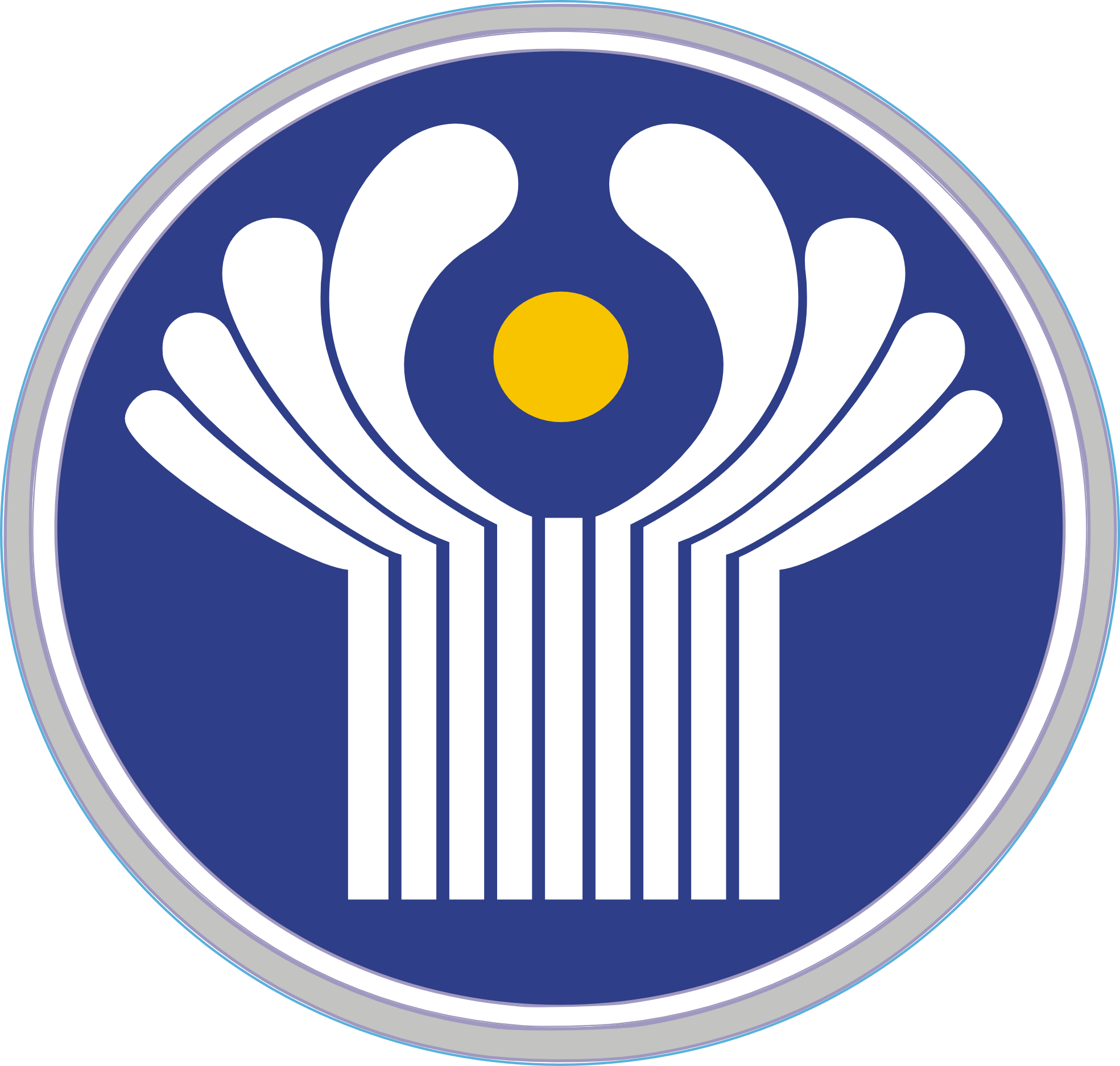 Emblem Logo Doves As Symbols Peace Symbols - Commonwealth Independent States Logo (357x340), Png Download