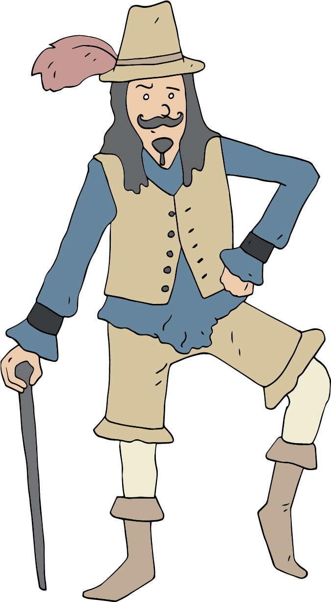 Clipart Black And White Library Civil War Jersey Heritage - Cavaliers English Civil War Cartoon (768x1247), Png Download