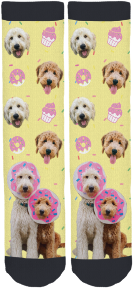 Forrest & Jameson Goldendoodles Crew Socks - Sock (285x600), Png Download