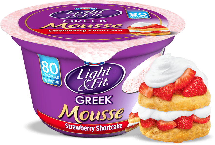 Strawberry Shortcake Nonfat Yogurt Mousse - Mousse Yogurt (1024x728), Png Download