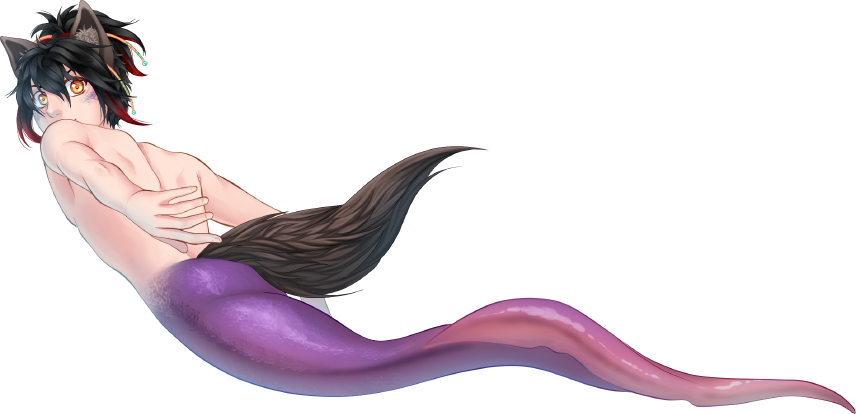 Chrome Mermaid Sprite 3 - Chrome Eldarya (856x414), Png Download