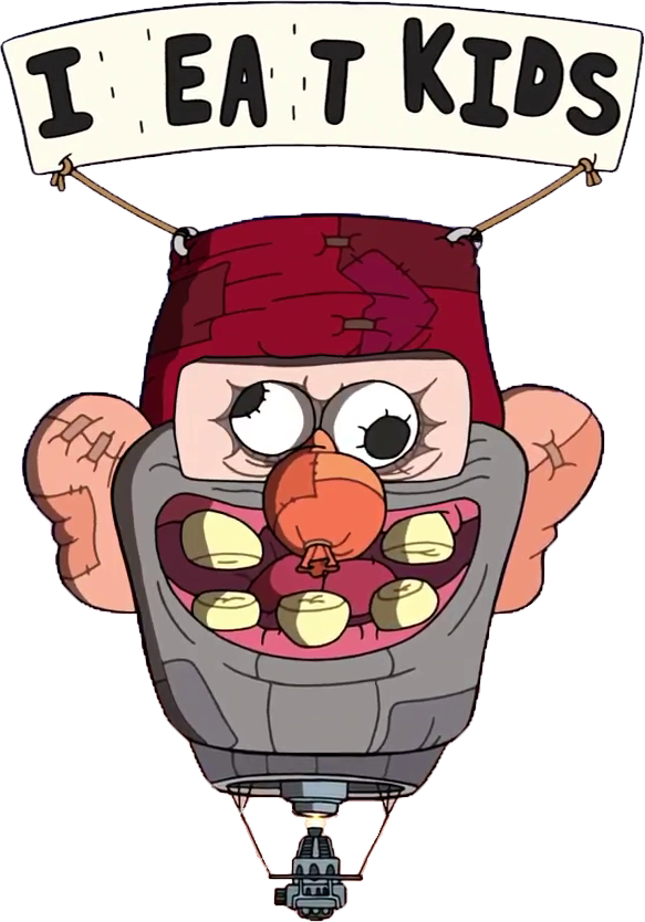 A Transparent Balloon If You Want To Put It Into Your - Gravity Falls I Eat Kids (583x834), Png Download
