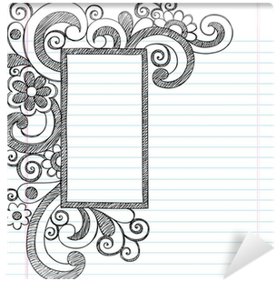 Rectangle Doodle Frame Border Sketchy Back To School - Designs For Chart Paper Border (400x400), Png Download