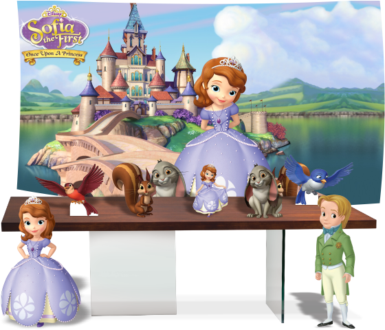 Kit Festa Princesa Sofia Completo - Disney Castle 3d Wall Art Frame (582x503), Png Download