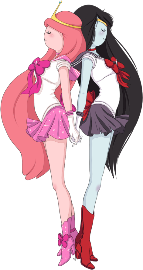 76 Images About Sagarmatha On We Heart It - Hora De Aventura Em Anime Marceline E Princesa Jujuba (483x750), Png Download