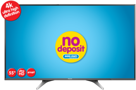 Panasonic 55" 4k Ultra Hd Smart Led Lcd - Led-backlit Lcd Display (480x320), Png Download