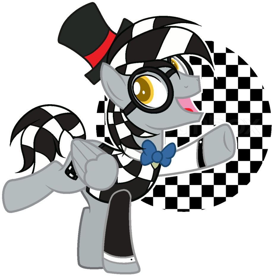 Mintoria, Base Used, Bowtie, Glasses, Hat, Male, Oc, - Checkers & Racecars Round Beach Towel (personalized) (1024x1015), Png Download