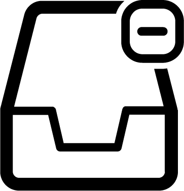 Inbox Minus (363x376), Png Download