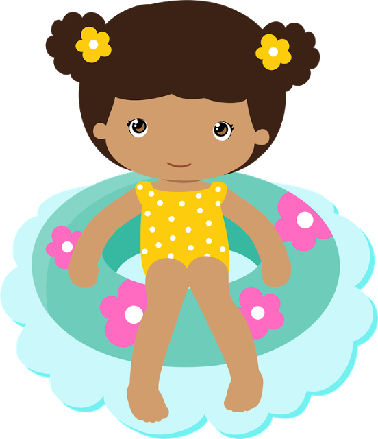 Praia * Piscina - Pool Party Cartoon Png (552x640), Png Download