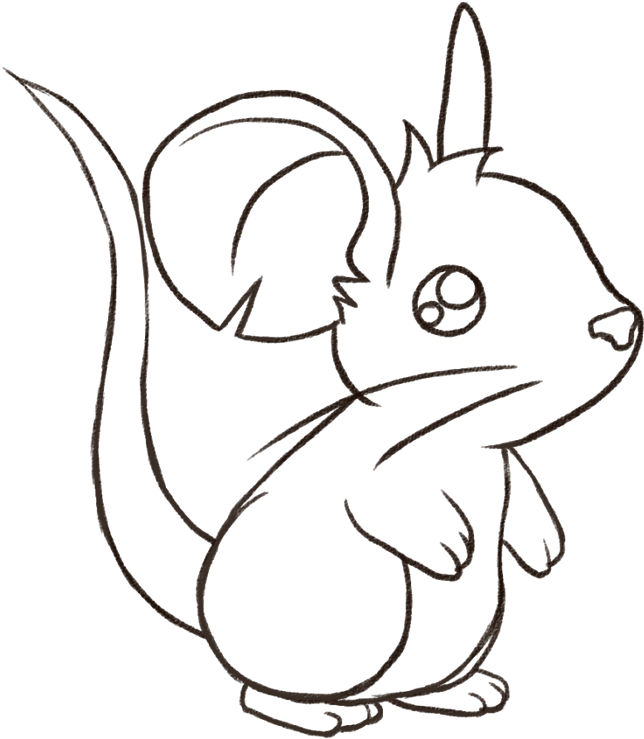 Find The Outline Here - Little Mouse Coloring Pages (700x809), Png Download