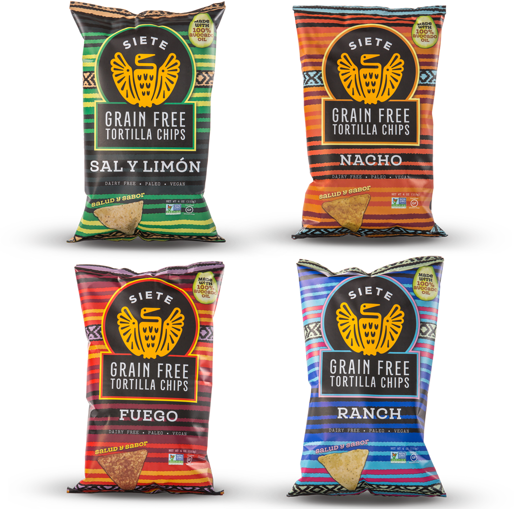 New Chip Sampler Pack - Siete - Grain Free Tortilla Chips Sea Salt - 5 Oz. (1024x1024), Png Download