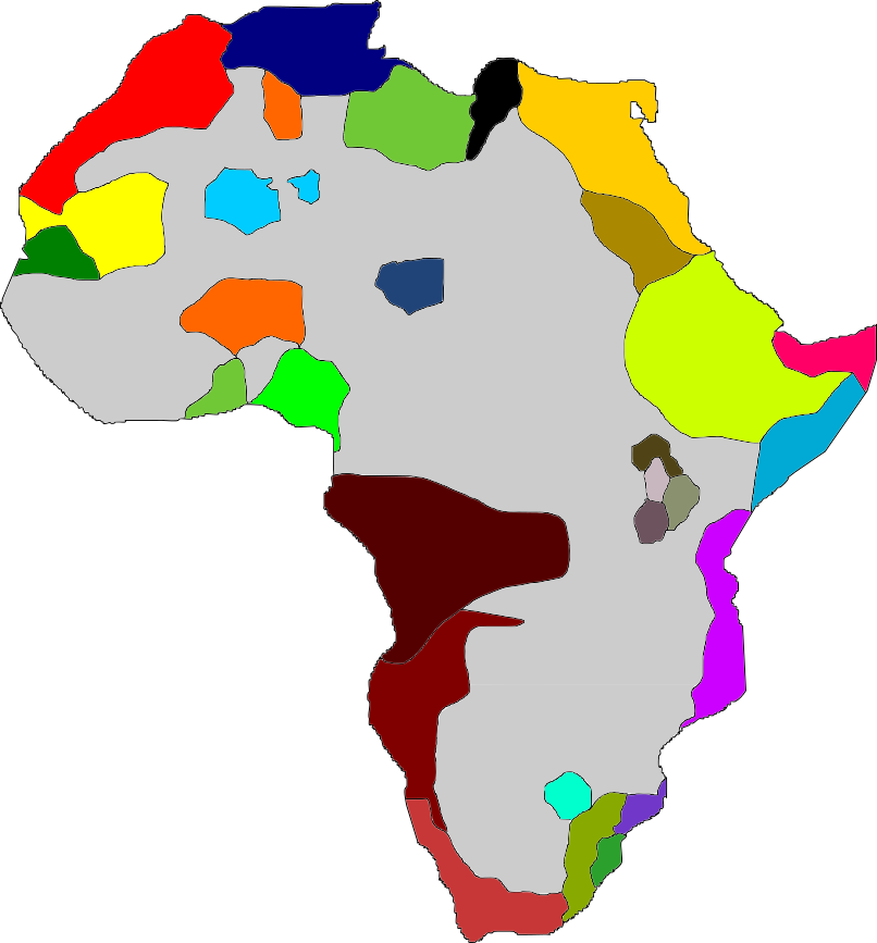 Uncolonized Africa Map (806x867), Png Download