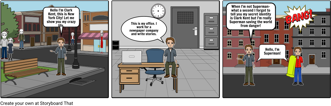 Superman Comic - Storyboard (1164x385), Png Download