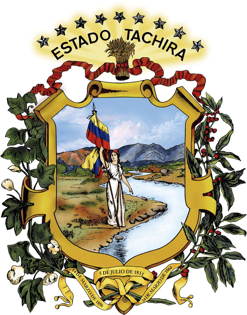 Versión Digitalizada Del Escudo De Armas Del Estado - Policia Del Estado Tachira (886x1170), Png Download