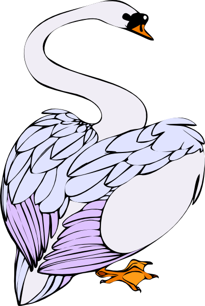 Free Vector Swan Walking Clip Art (402x598), Png Download