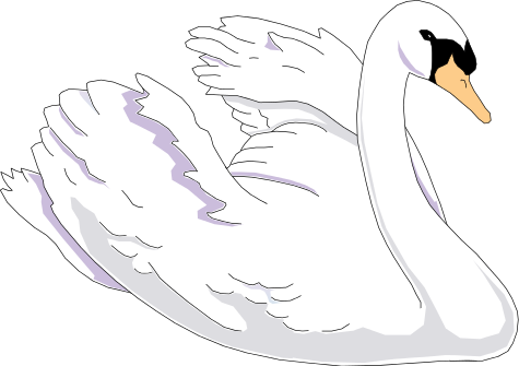 Swan Clipart Transparent - Swan Clipart Png (475x335), Png Download