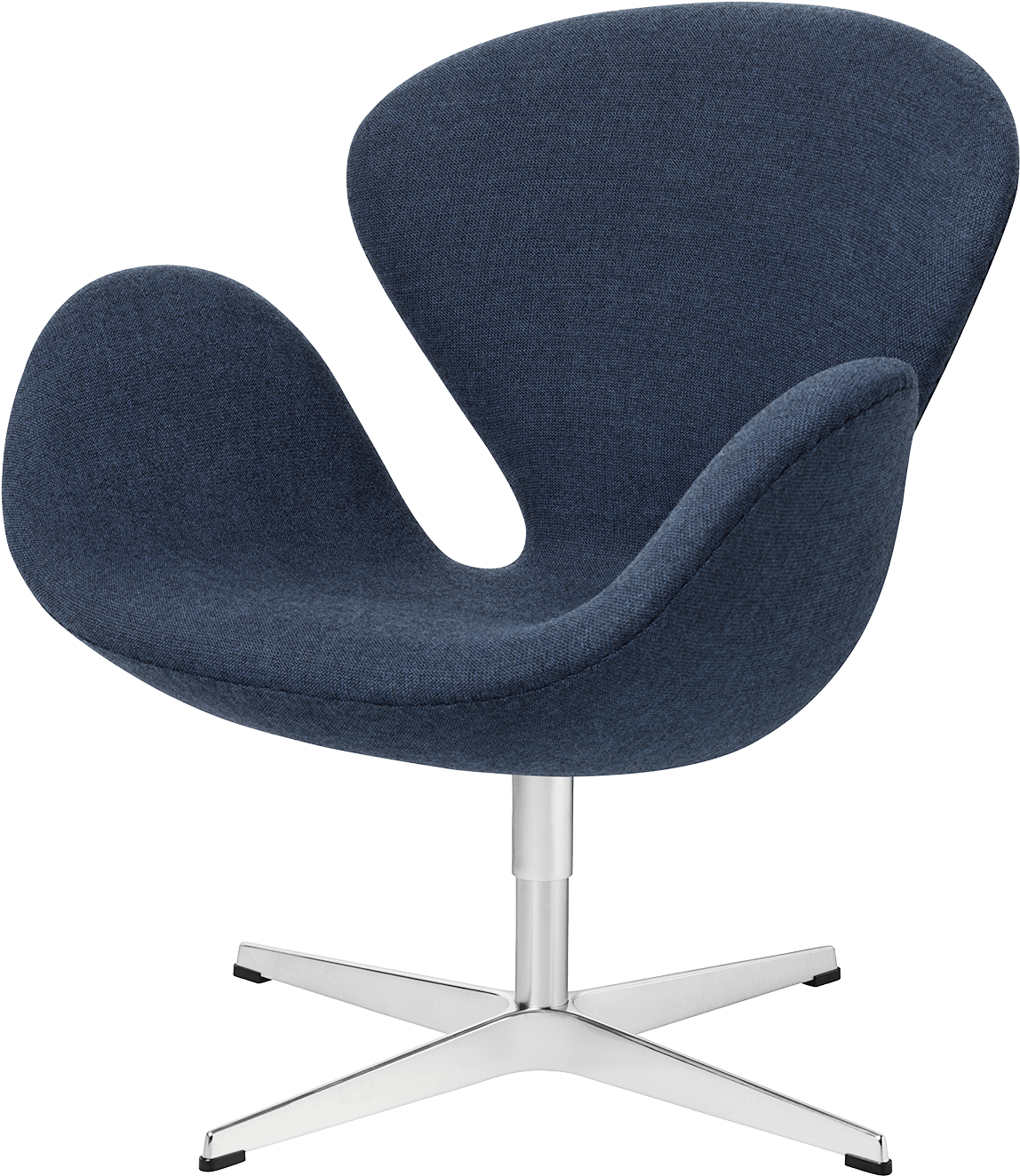 Swan Lounge Chair In Fritz Hansen Colour Blue - Swan (1600x1840), Png Download