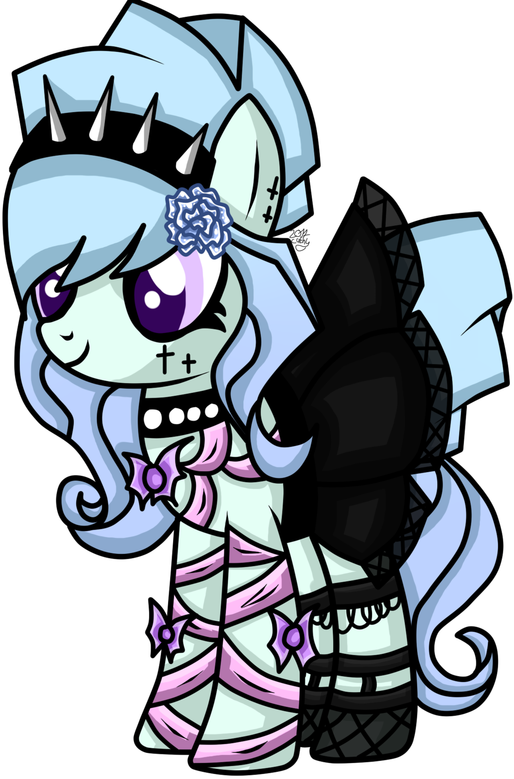 Artist Queenkisara Sugarplanets Choker Clothes Artistqueenkisara - Cartoon (1024x1551), Png Download