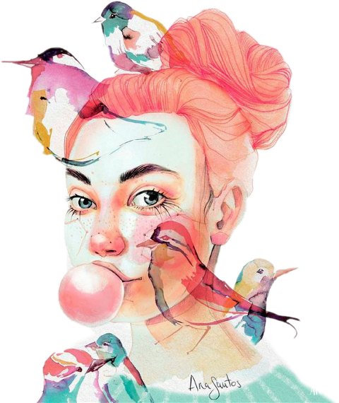 Illüstrasyon Kadın (480x570), Png Download