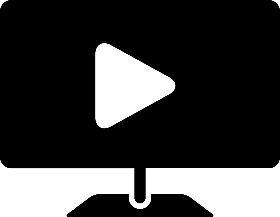 Lcd Monitor With Play Symbol On Screen Comments - Computer Monitor (980x758), Png Download
