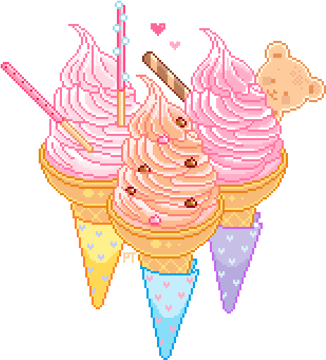 Not Ice Cream Weather But Whatever Pixel Art Food, - Ice Cream Tumblr Png (540x520), Png Download