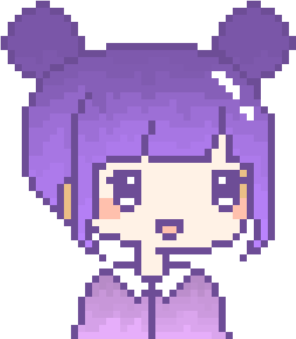 Kawaii Girl - Kawaii Girl Pixel Art (480x520), Png Download