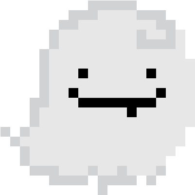 Kawaii Pixel Ghost Stickers Messages Sticker-8 - Perler Beads Husky (618x618), Png Download