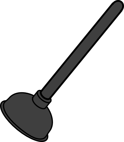 How To Set Use Gray Toilet Plunger Clipart (522x596), Png Download