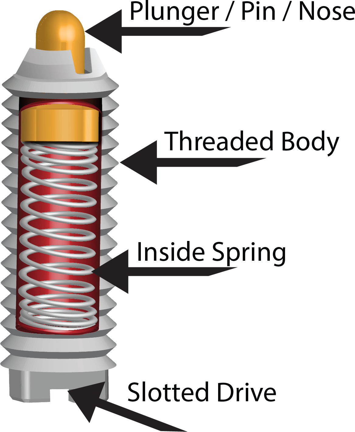 Download Spring Plunger Diagram Inside A Ball Spring Plunger PNG