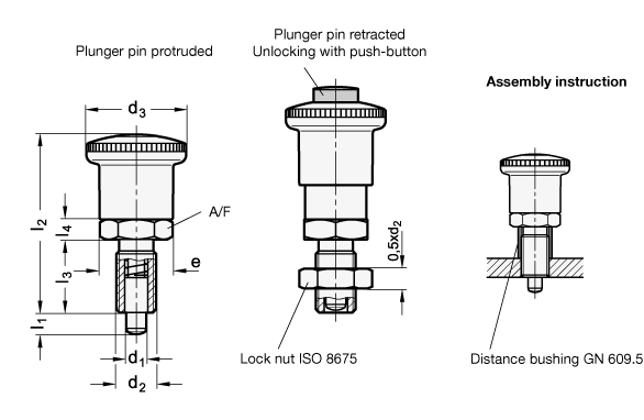 Gn 414 - 1 Steel - Verriegelungsbolzen (586x382), Png Download