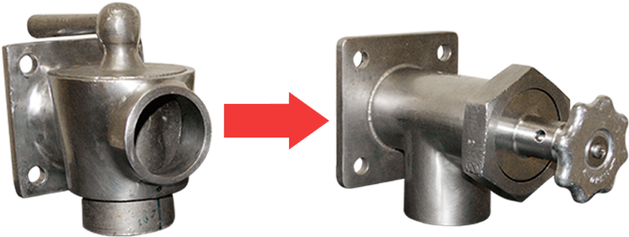 Retrofit Of Dairy Valve To T-plunger For Stem Plunger - Valve (937x600), Png Download