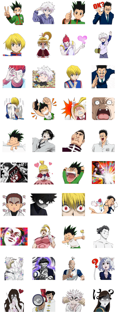 Hunter×hunter - Hxh Line Stickers (420x1121), Png Download