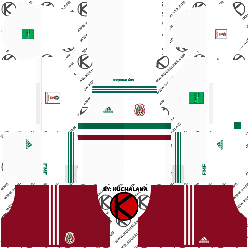 Mexico 2018 World Cup Kits - Dream League Soccer 2018 Kits Argentina (490x490), Png Download