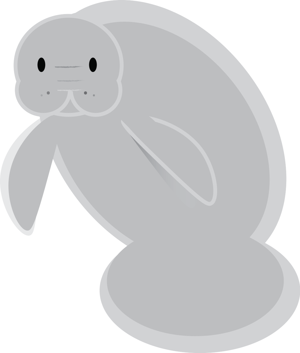 Png Royalty Free Manatee Clipart - Manatee Emoji (1020x1200), Png Download