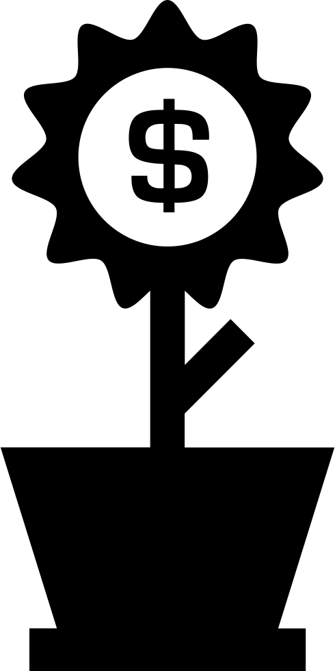 Png File Svg - Money Flower Icon (490x980), Png Download