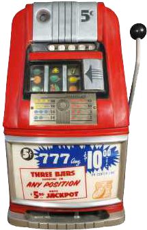 History Of Slots - Vintage Slot Machine Red (300x400), Png Download