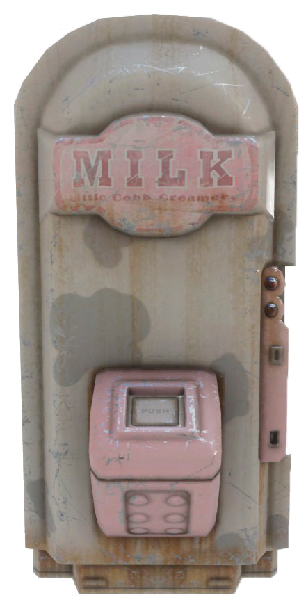 Milk Vending Machine - Fallout 4 Milk Machine Model (696x878), Png Download