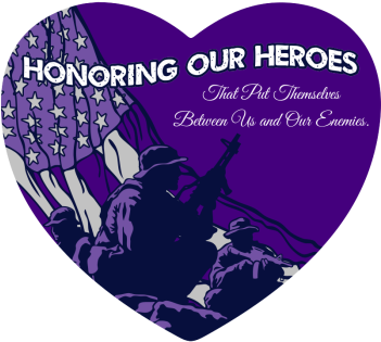 Purple Heart Day Decal - Personalize Military Throw Blanket (350x350), Png Download