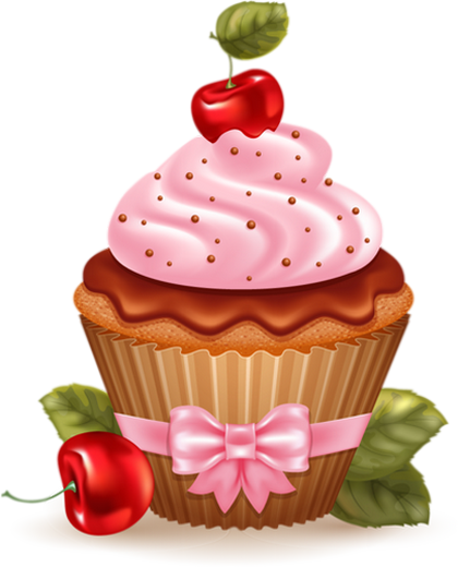 Tube Cupcake, Cerise - Phyllis's Kitchen To You (420x520), Png Download