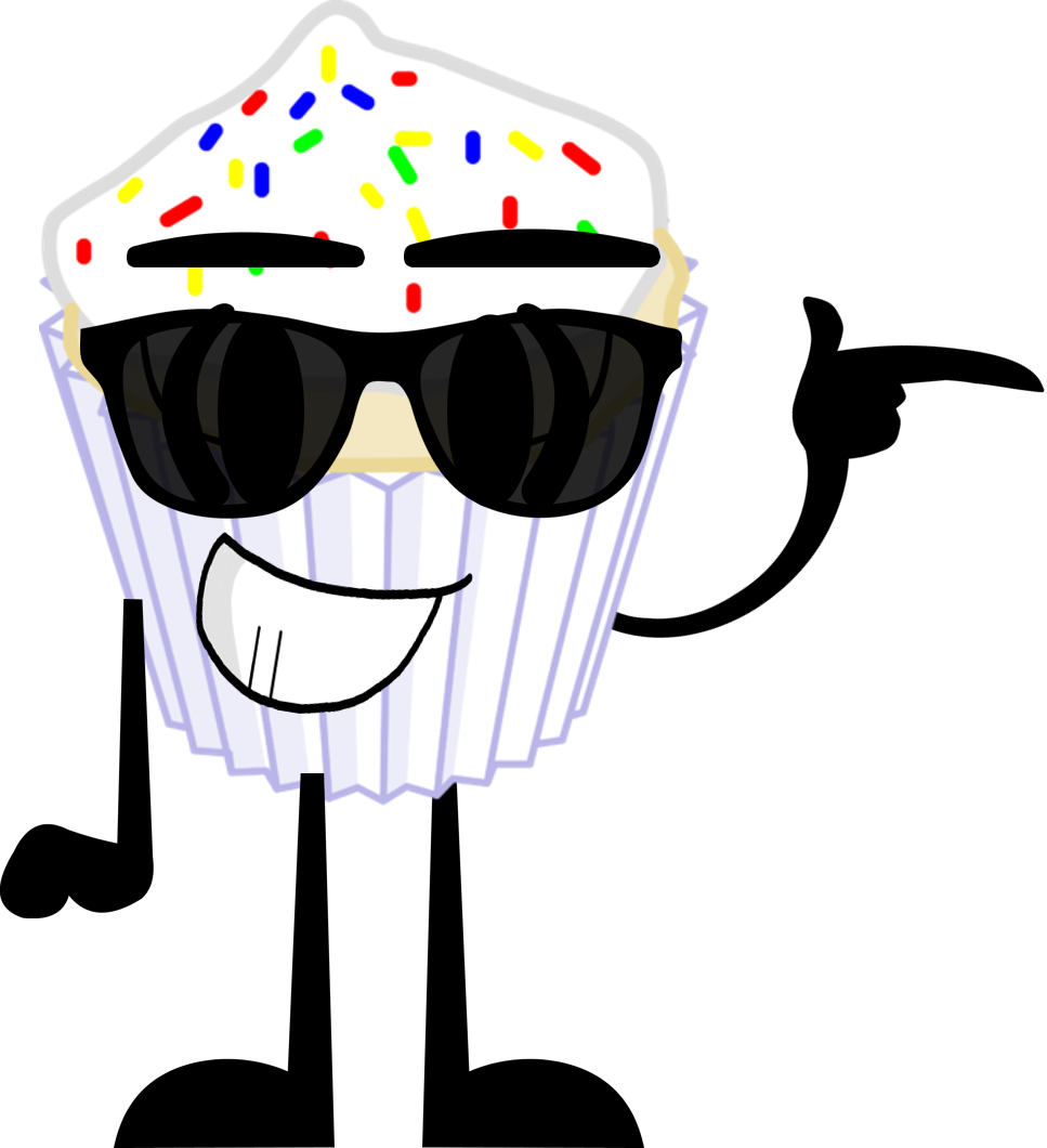 Frosted Cupcake - Bfdi Cupcake (967x1060), Png Download