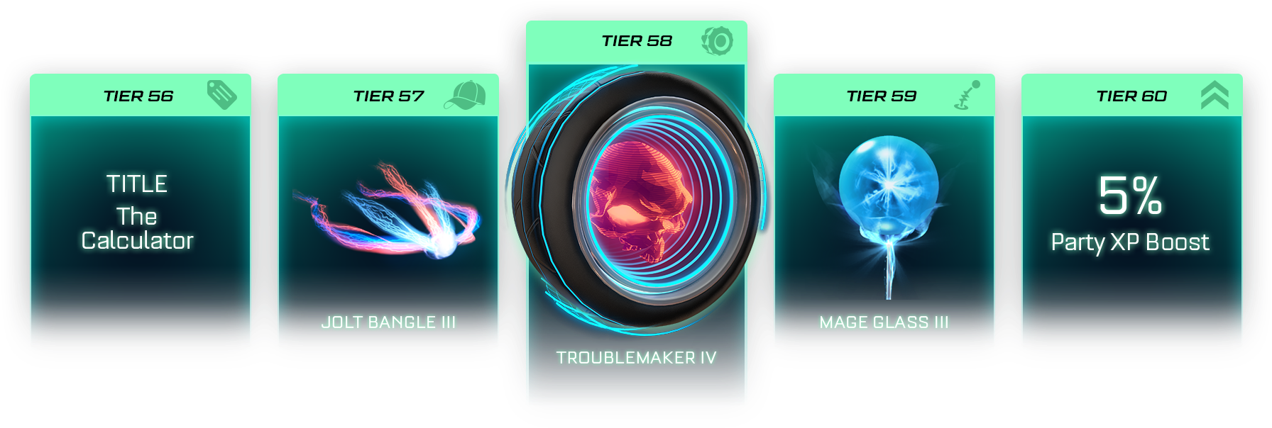 Rocket Pass Premium Tier56-60 Rewards - Wiki (1909x743), Png Download